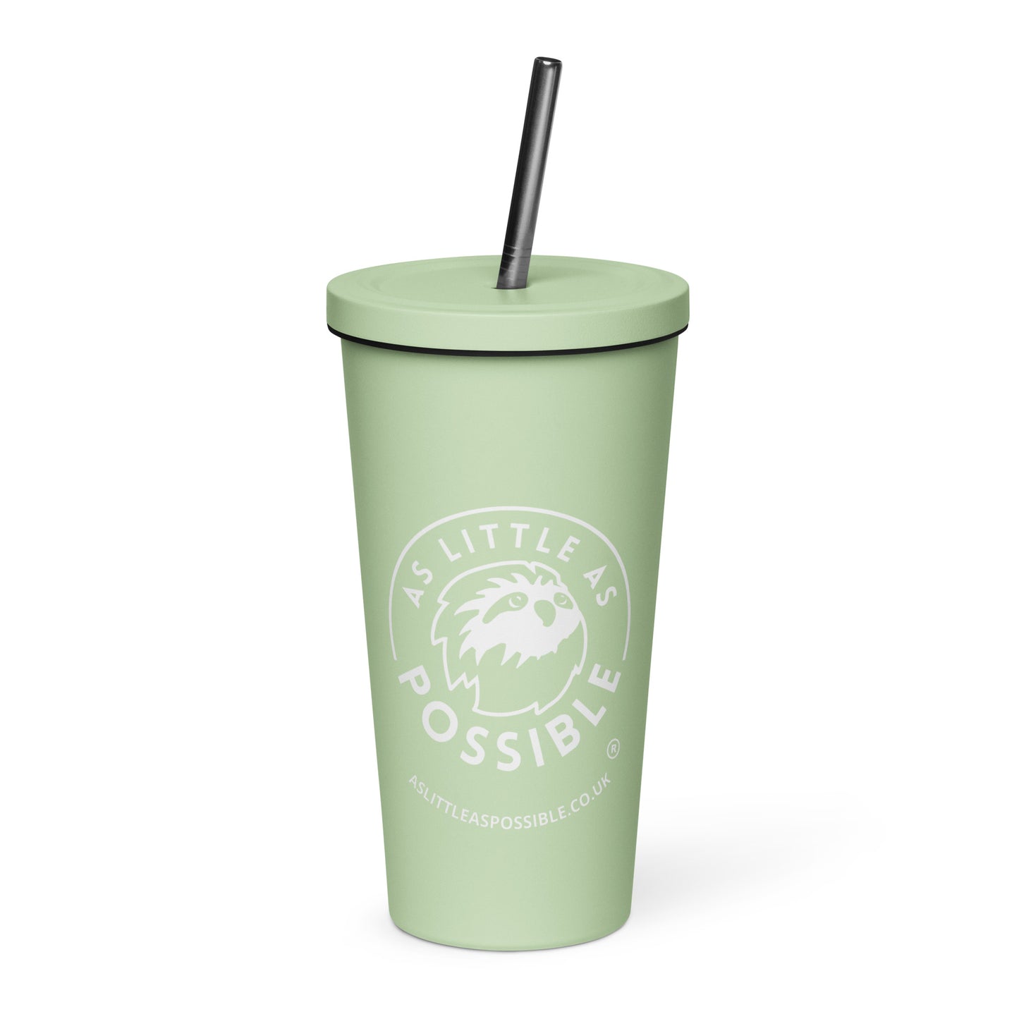 ALAP White - Insulated tumbler with a straw