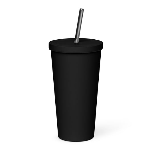 ALAP White - Insulated tumbler with a straw