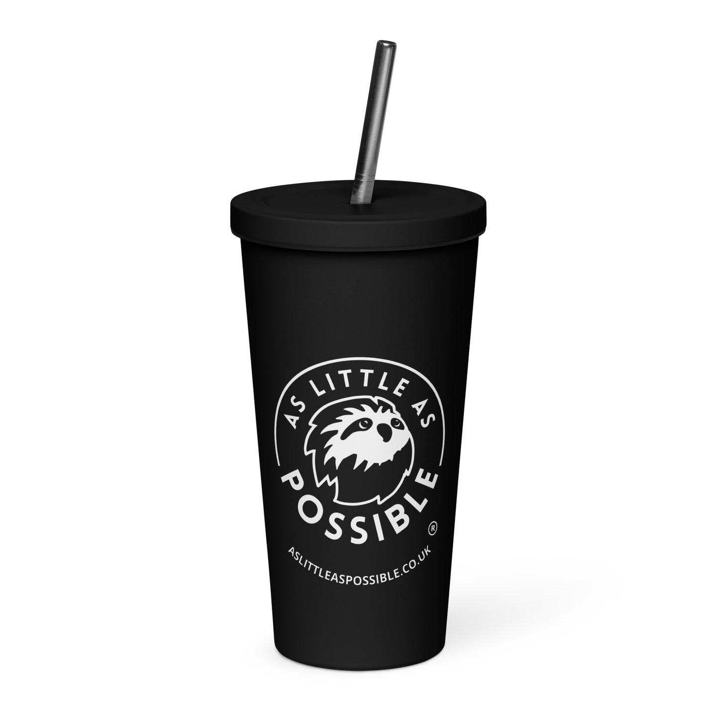 ALAP White - Insulated tumbler with a straw