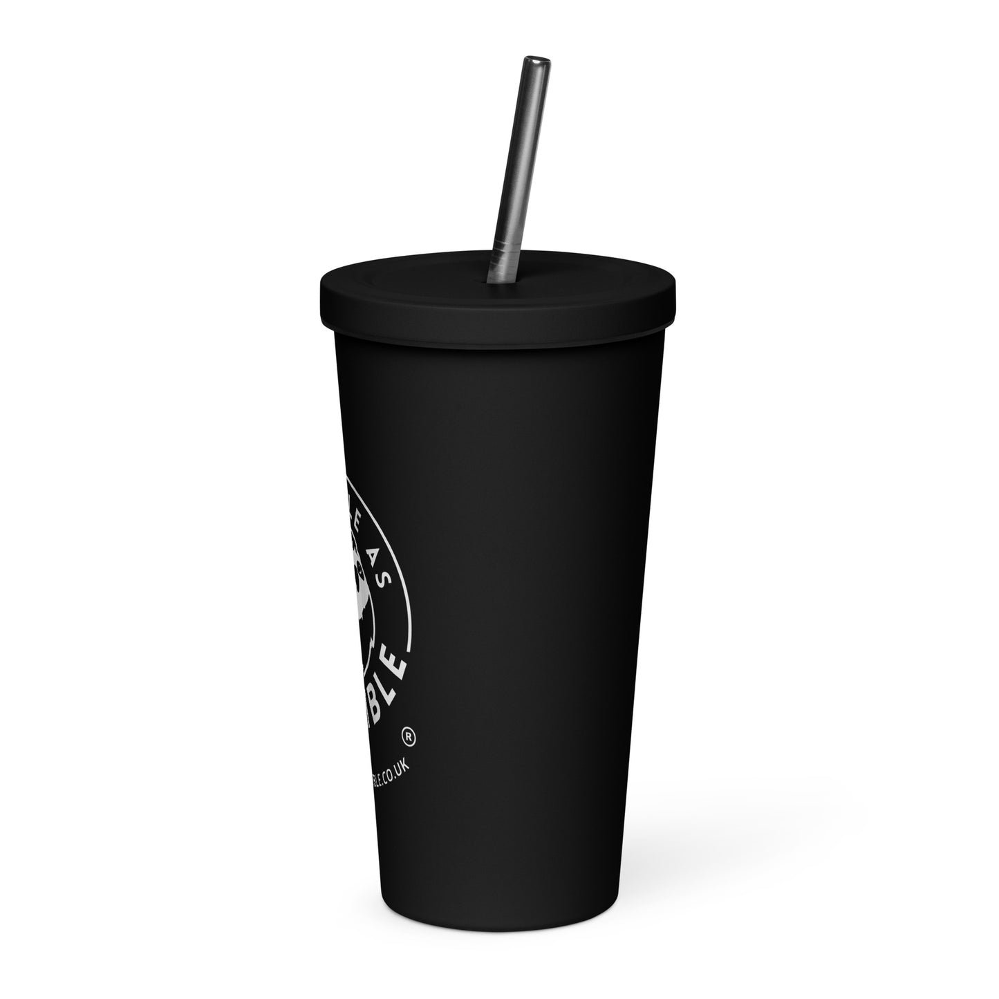 ALAP White - Insulated tumbler with a straw