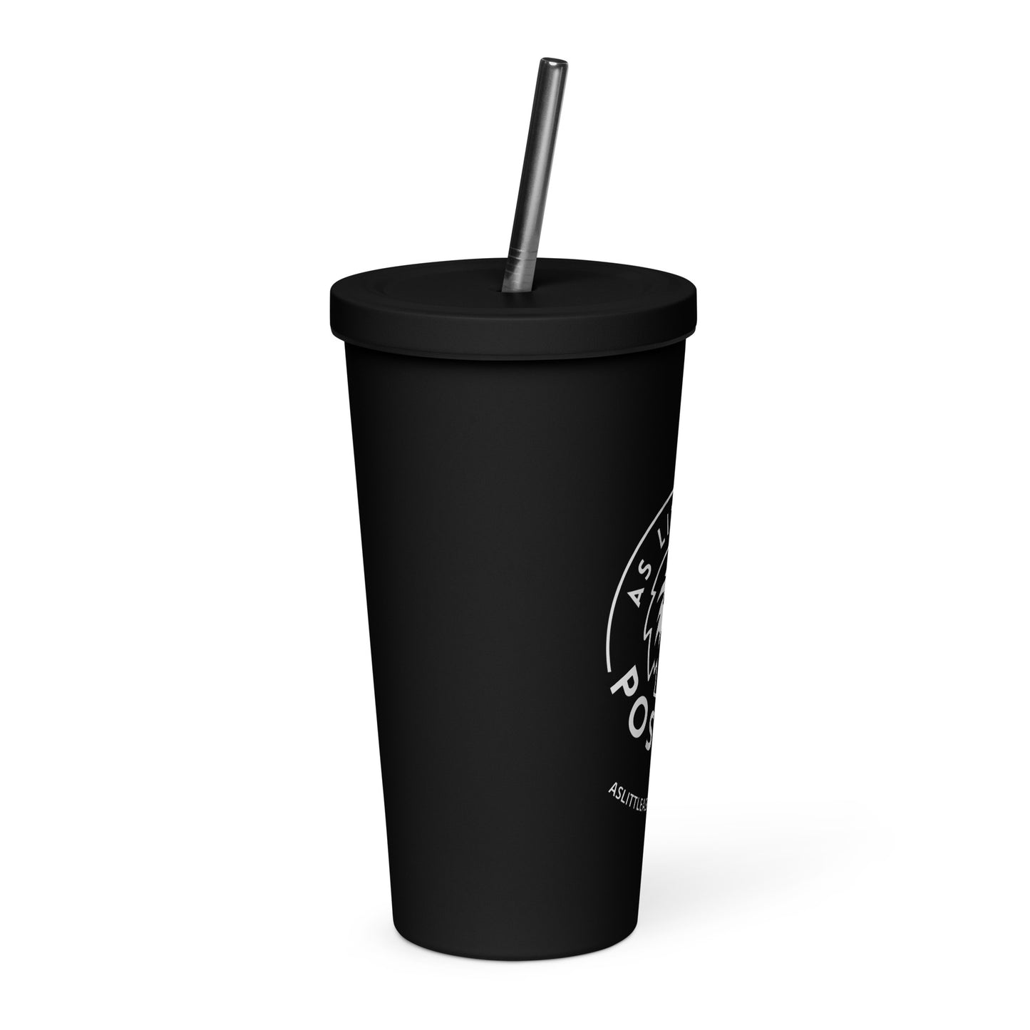 ALAP White - Insulated tumbler with a straw