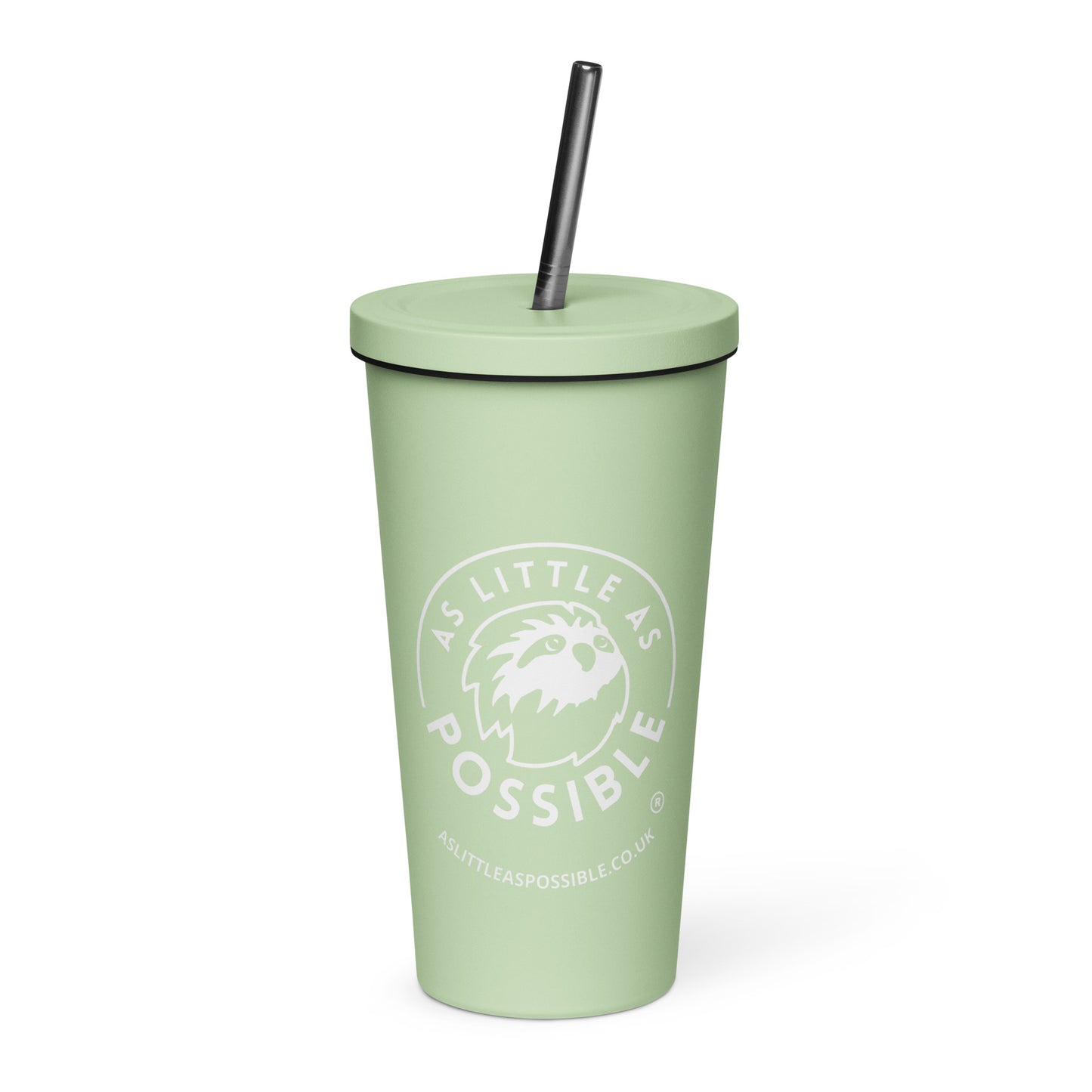 ALAP White - Insulated tumbler with a straw