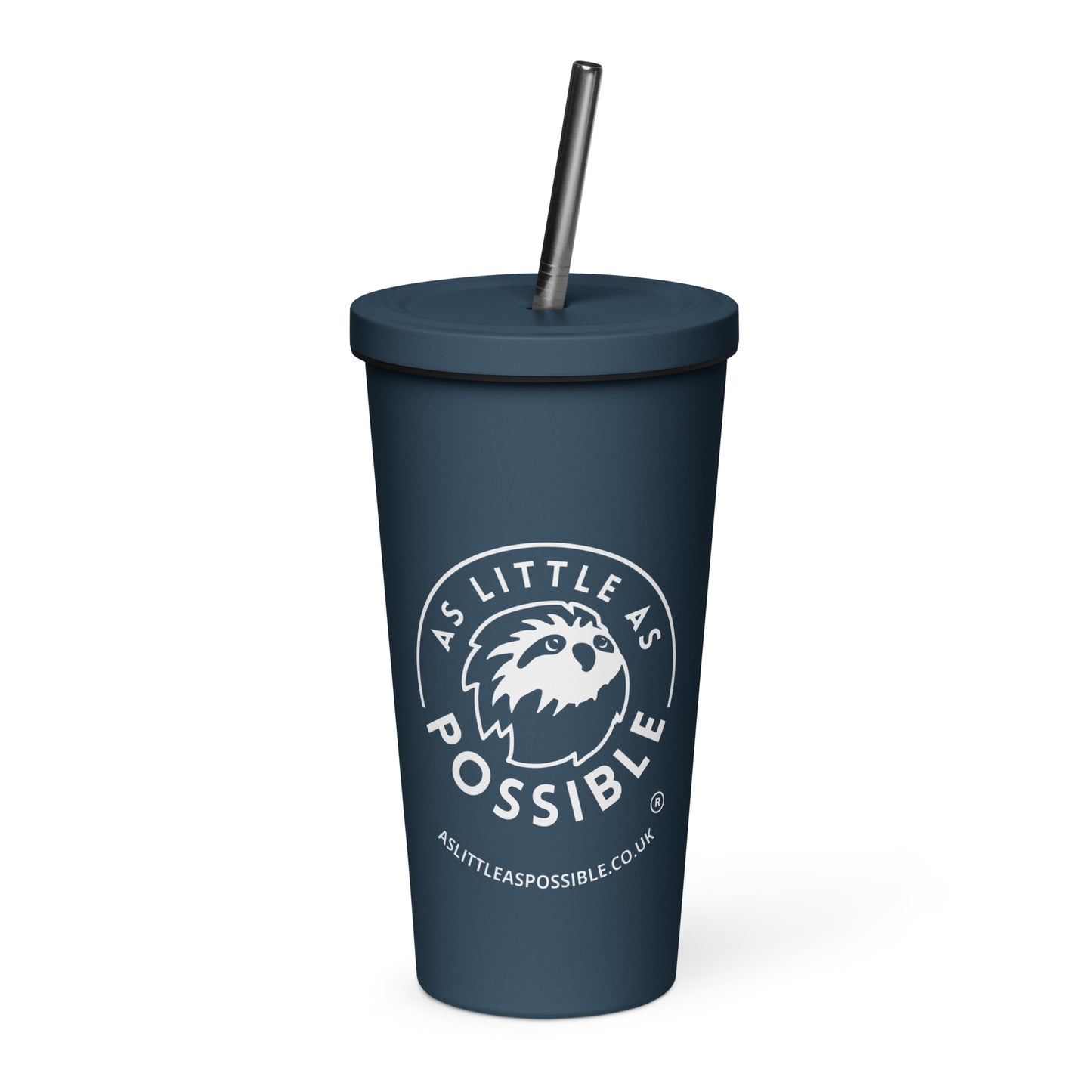 ALAP White - Insulated tumbler with a straw