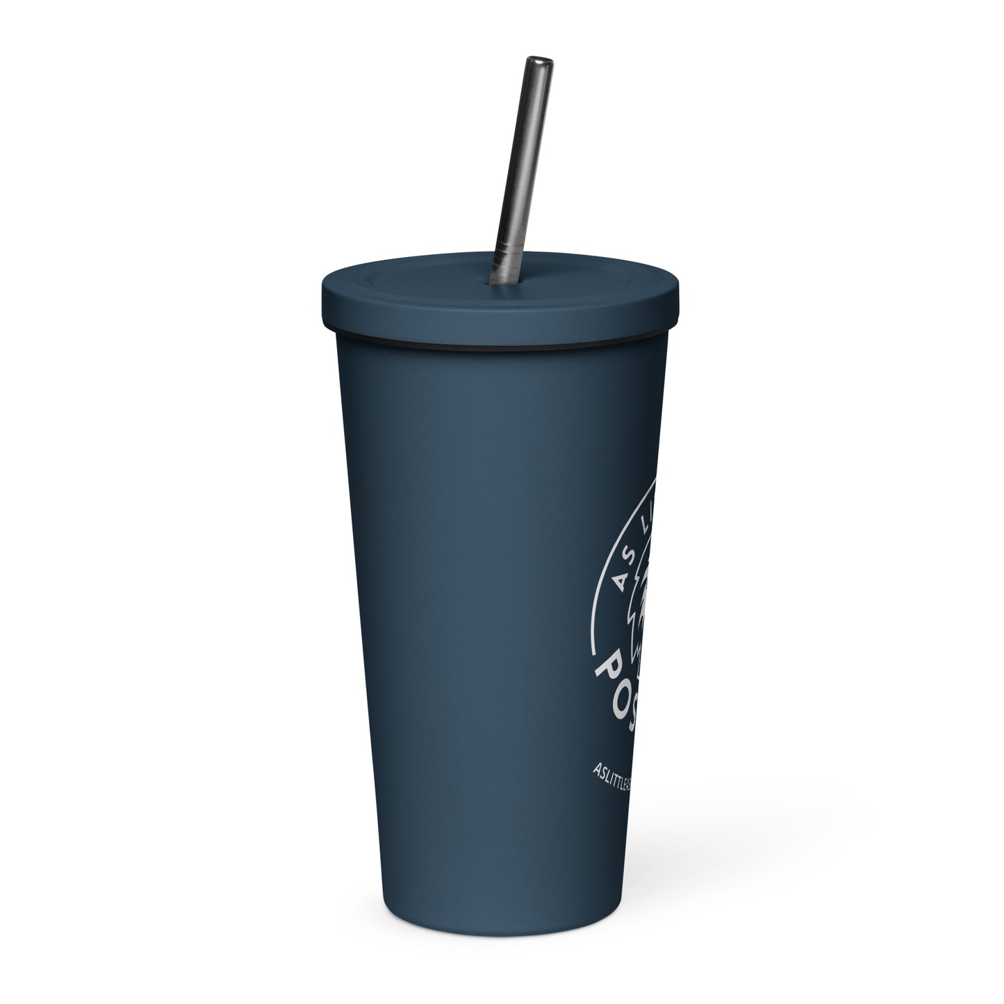 ALAP White - Insulated tumbler with a straw