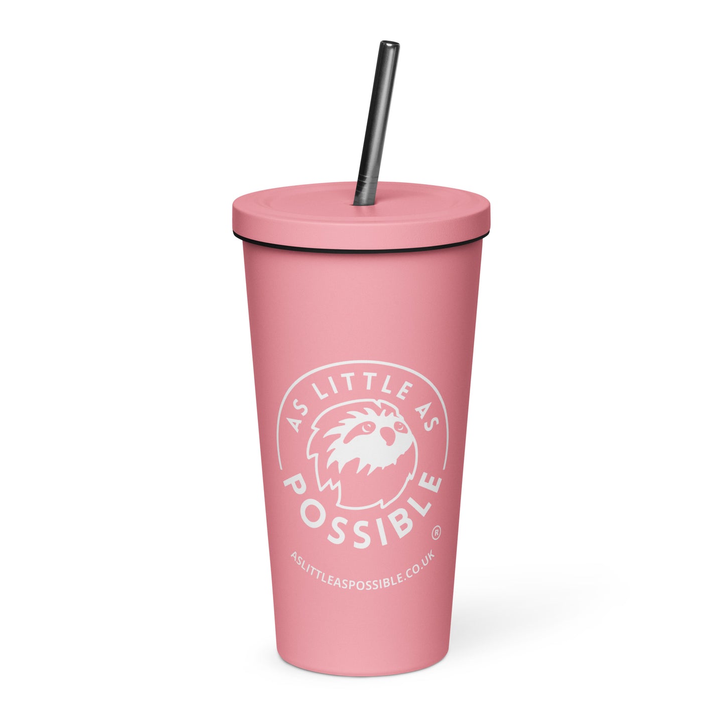 ALAP White - Insulated tumbler with a straw