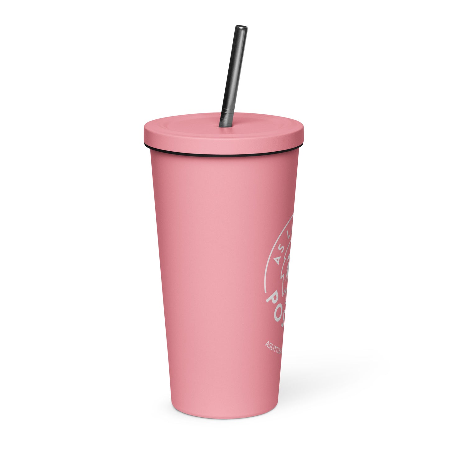 ALAP White - Insulated tumbler with a straw